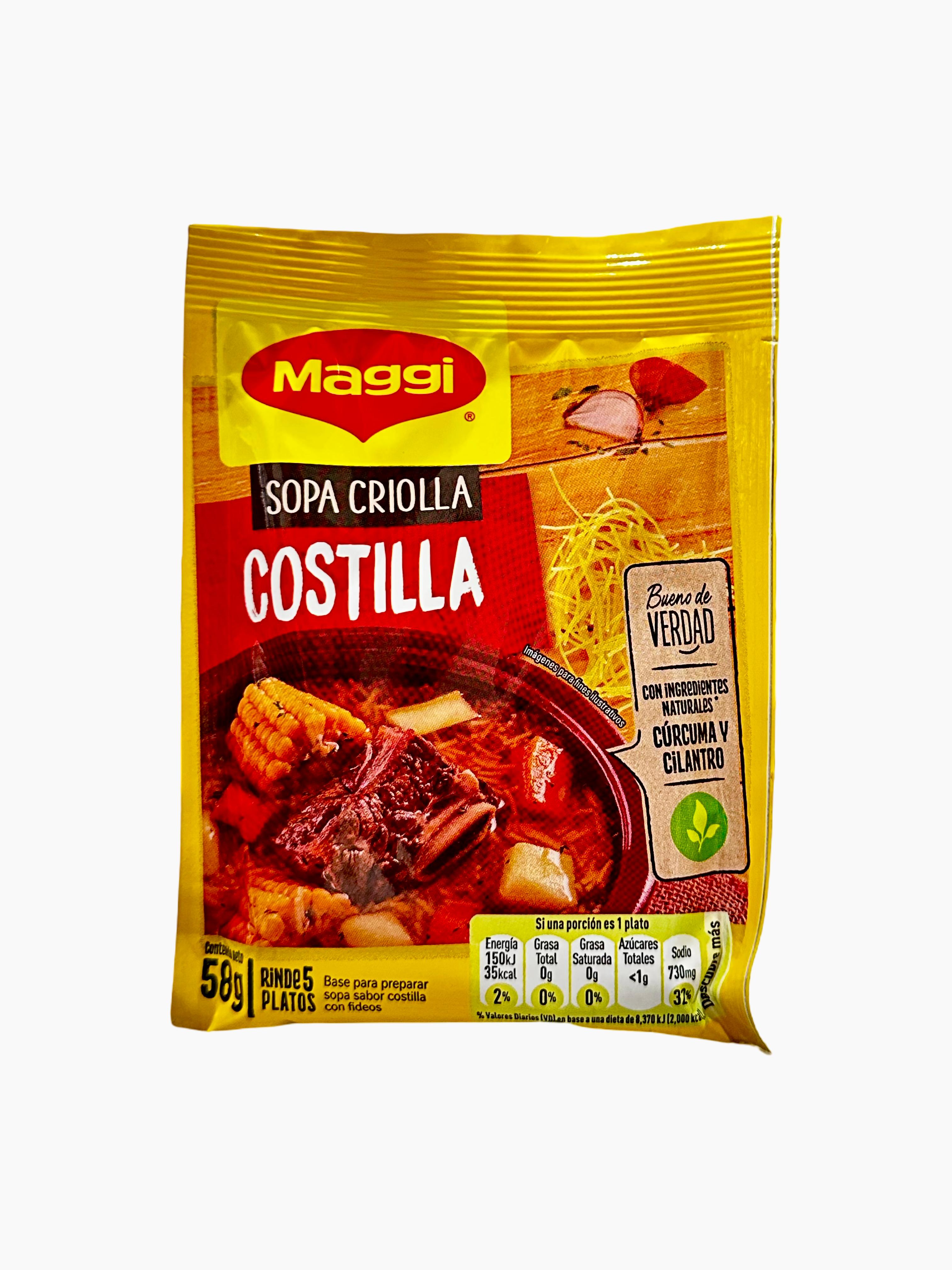 Sopa Criolla Sabor Costilla Maggi 58 g