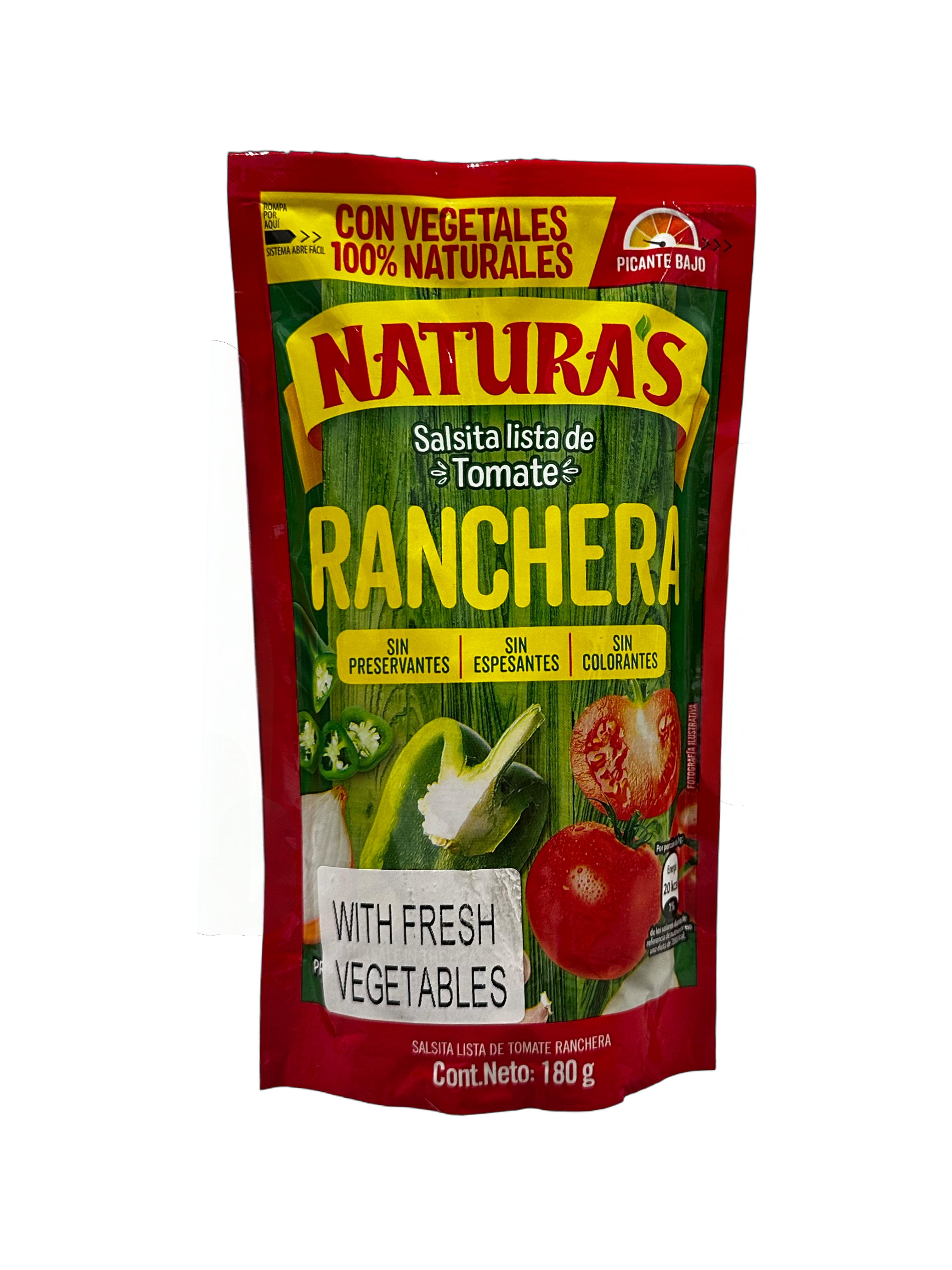 Salsa de Tomate Ranchera Naturas 180 g