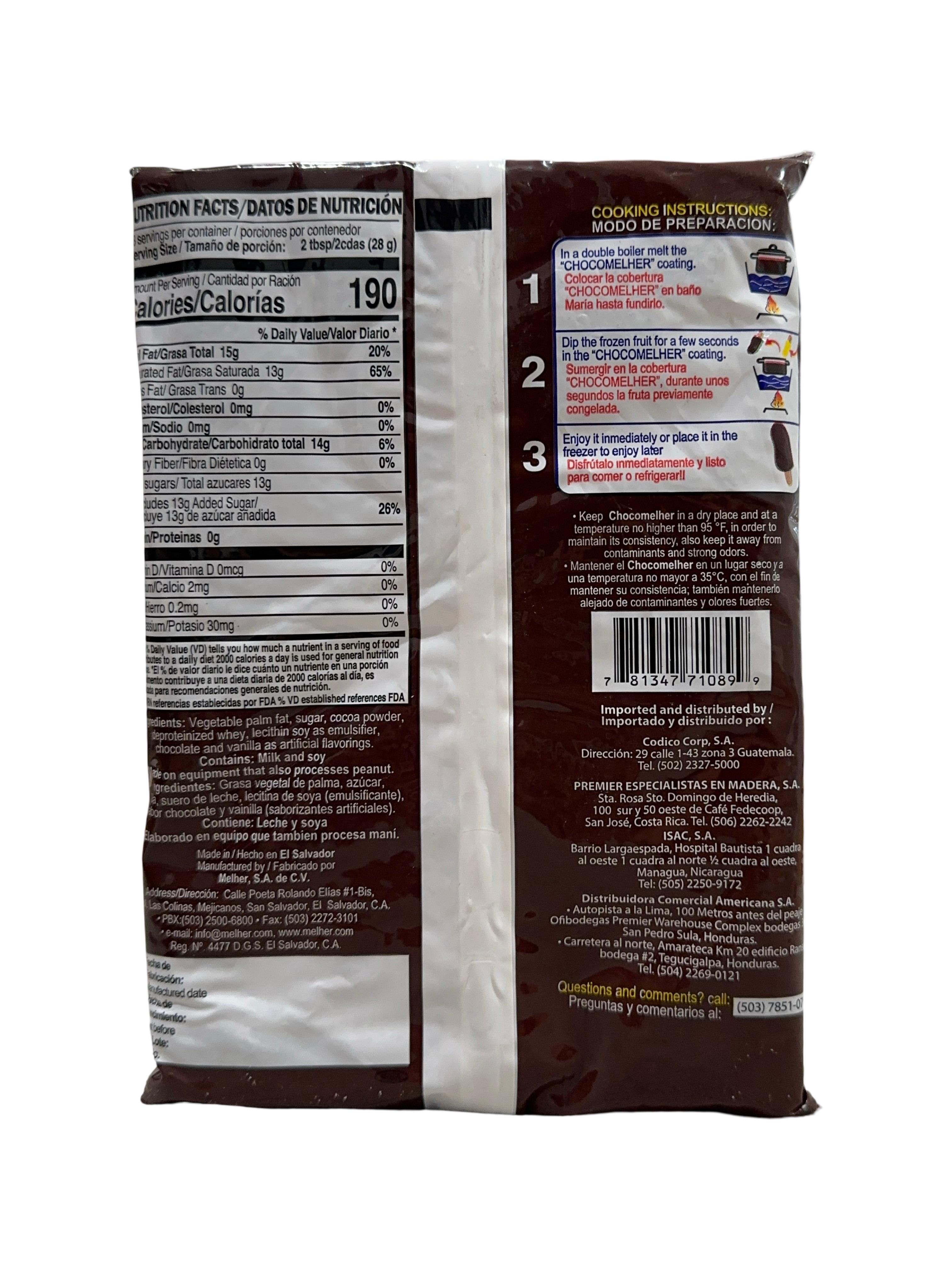 Cobertura Sabor Chocolate para Frutas Congeladas Choco Melher 375 g