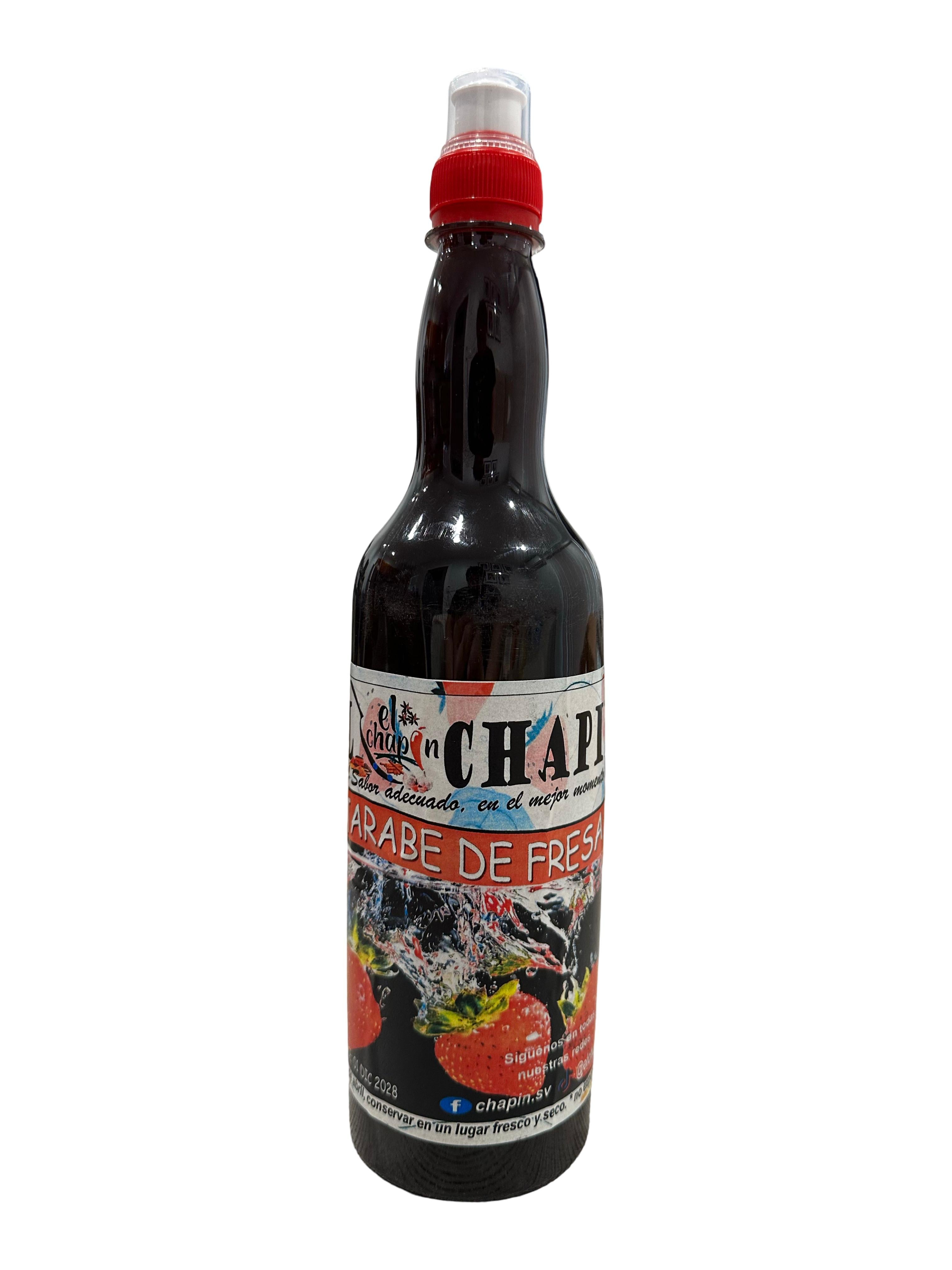 Jarabe para minutas sabor Fresa el Chapín