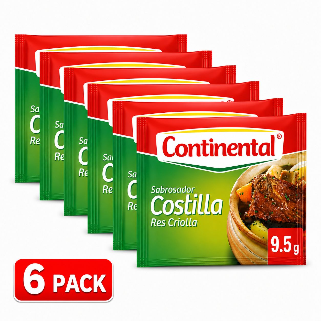 Sabrosador Costilla Res Criolla Continental Pack 6