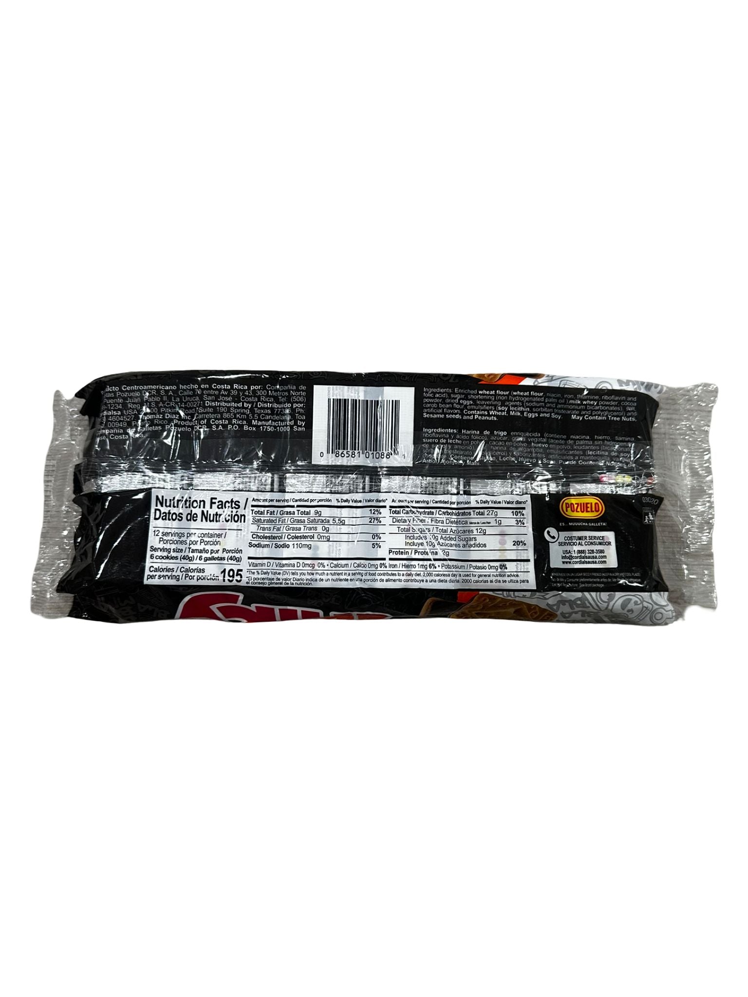 Galletas Chiky con Cobertura Sabor Chocolate Pack 12 Unidades