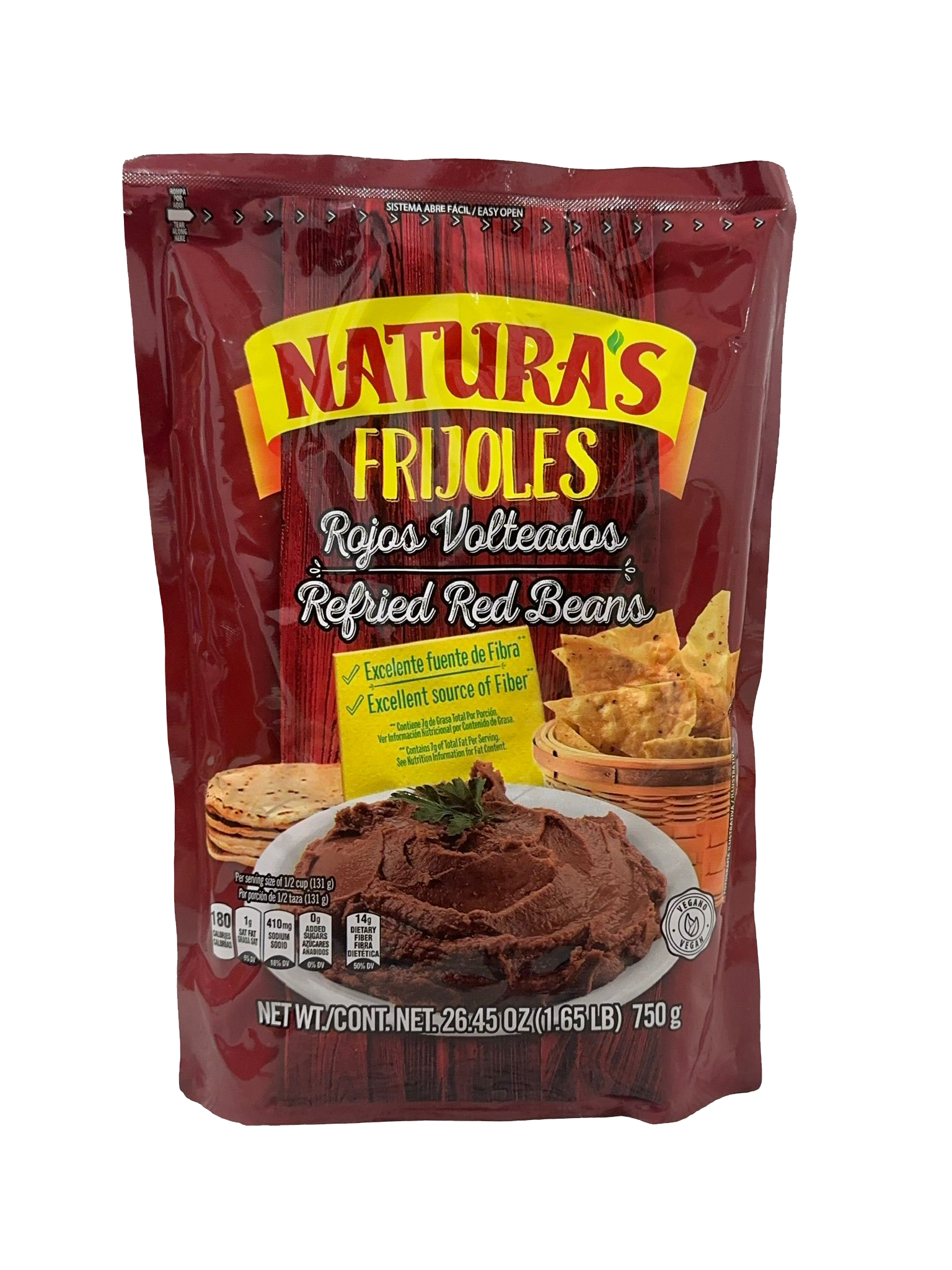 Frijoles Rojos Volteados Naturas 750 g